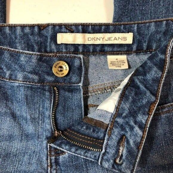DKNY Jeans Mid-Rise Straight Leg Jeans | Women's Size 4 - Picture 3 of 5